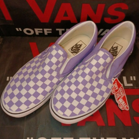 Vans Purple and White Slip-On Loafers - Picture 11 of 13
